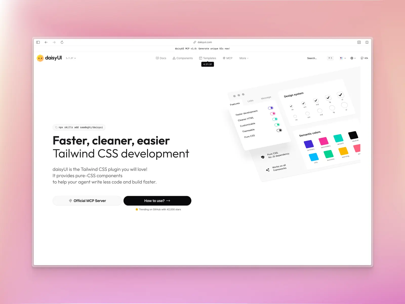 daisyUI website screenshot