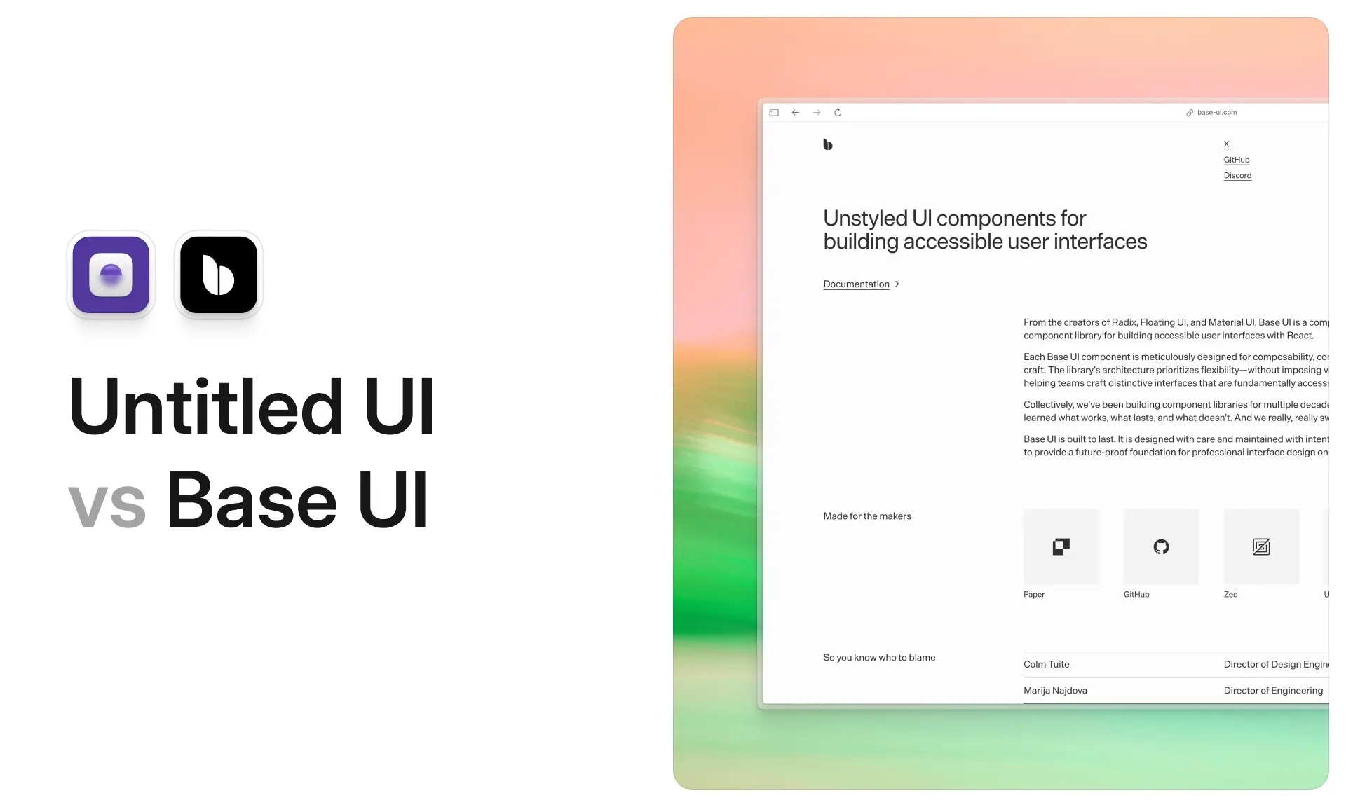 Untitled UI React and Base UI compared