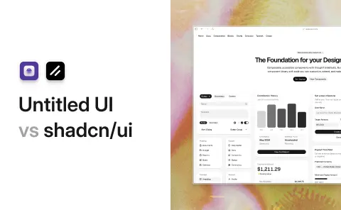 Untitled UI React and shadcn/ui component libraries compared