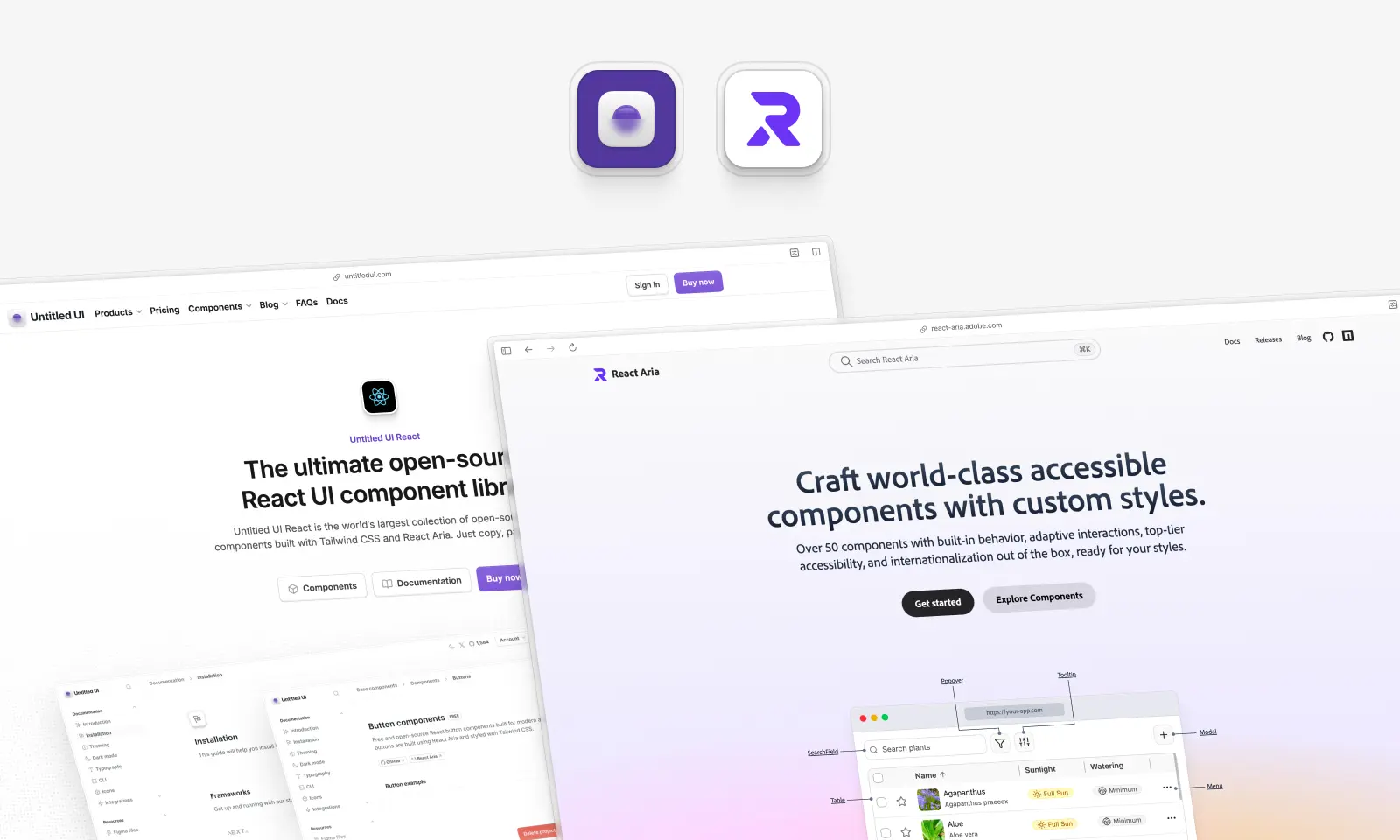 Untitled UI vs React Aria Component
