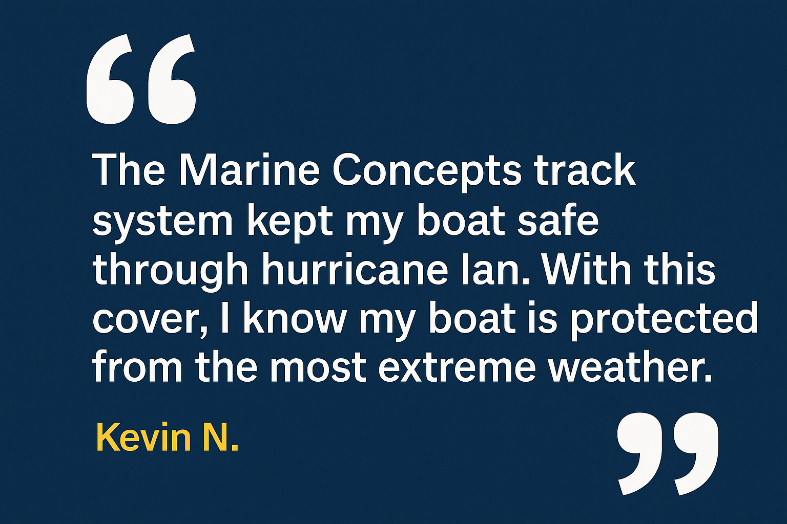 Marine Concepts hurricane testimonial