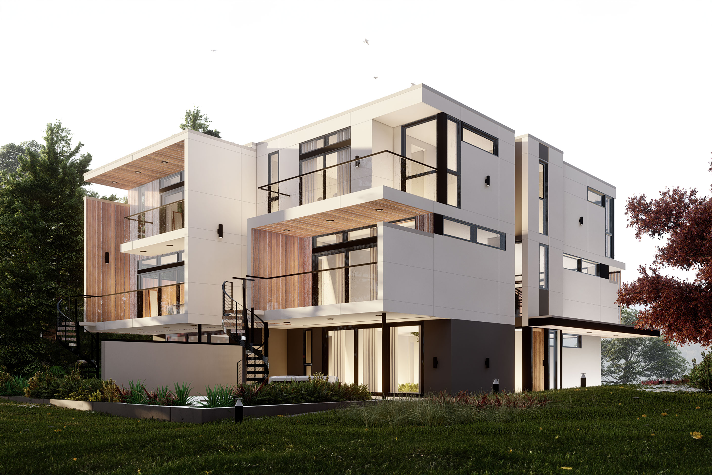 Courtyard Duplex — view 2, Bellevue, Washington