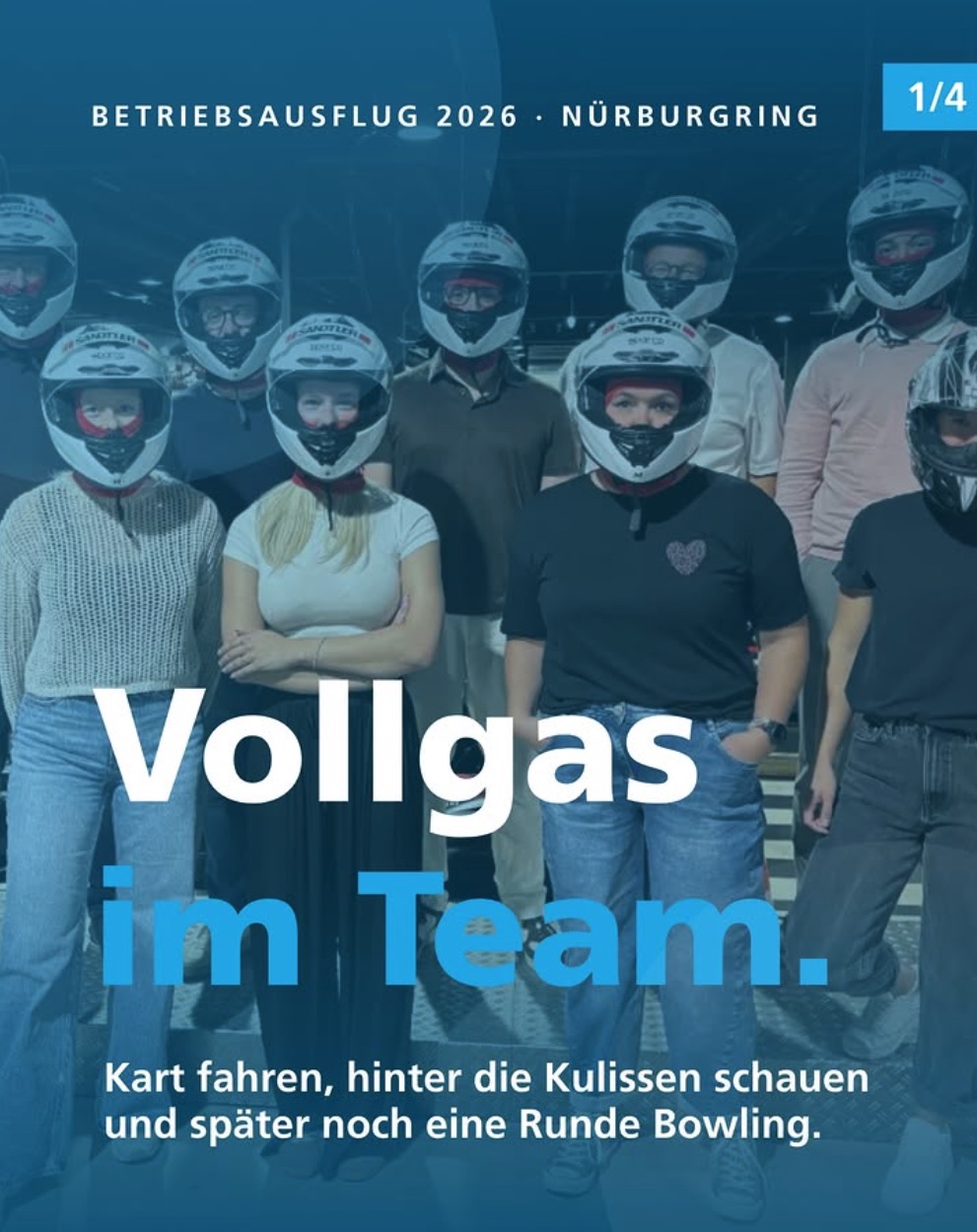 Social Media Post - Vollgas im Team