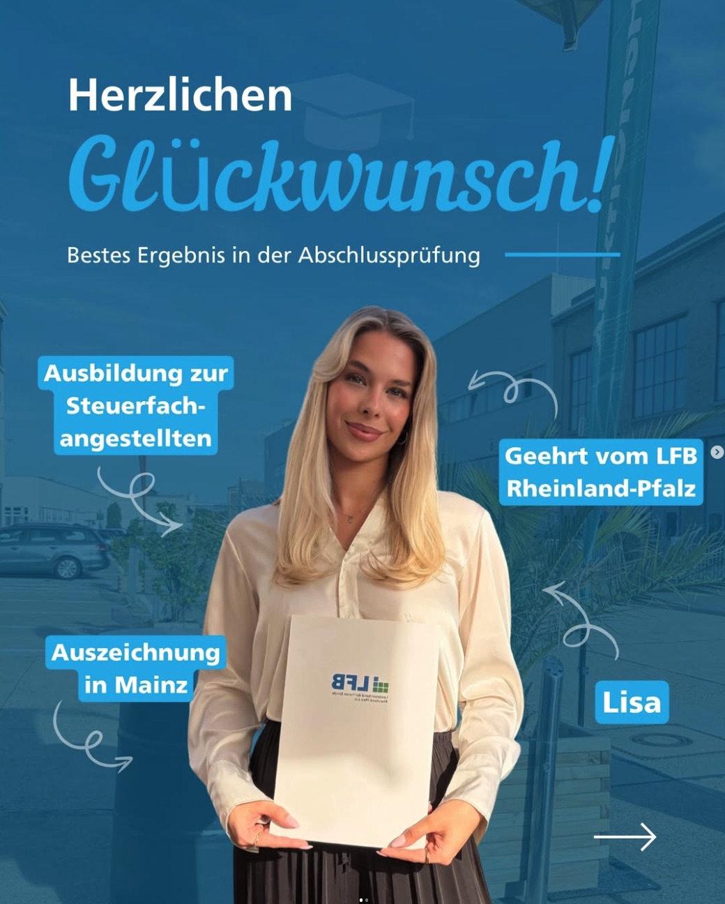 Social Media Post - Herzlichen Glückwunsch Lisa