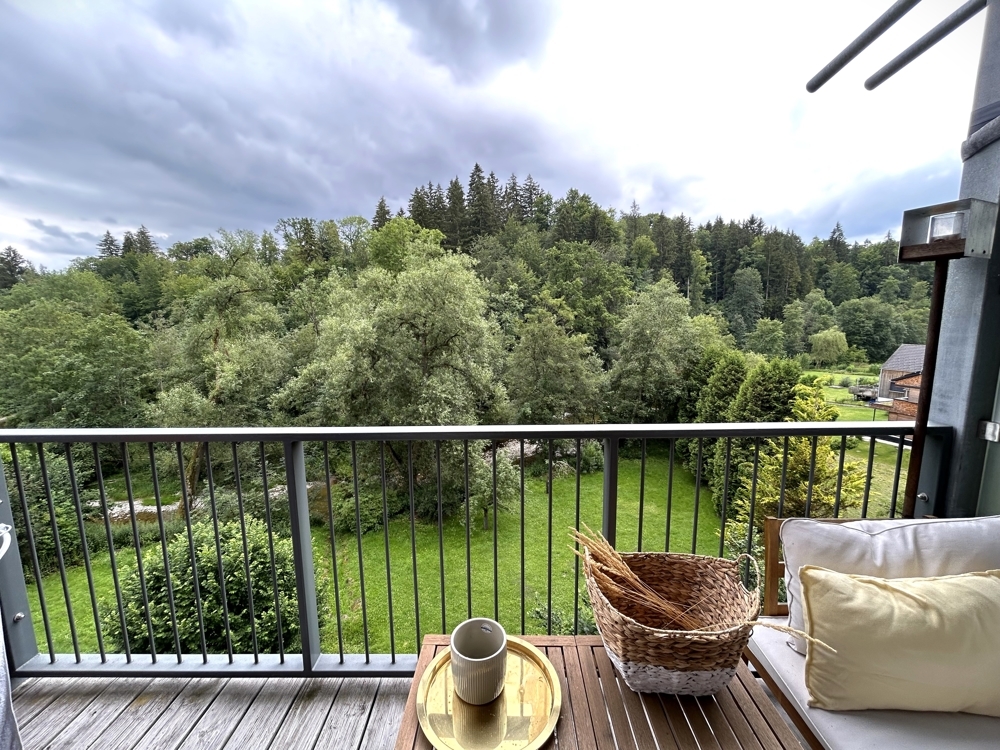 Blick vom Balkon