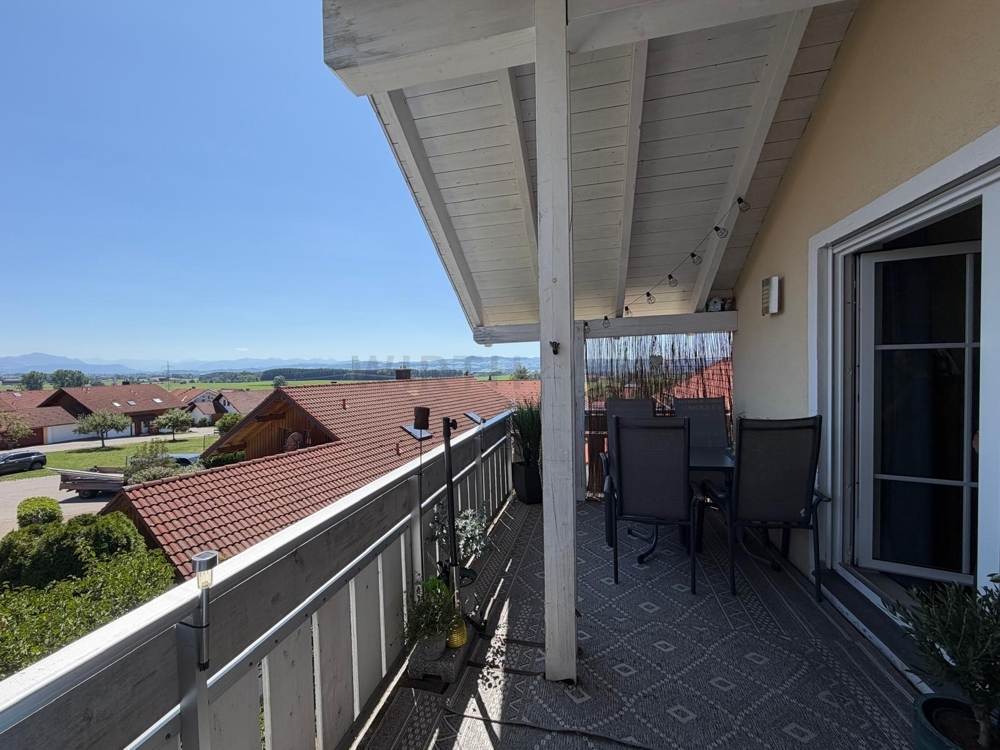 Ausblick vom Balkon Wohnzimmer