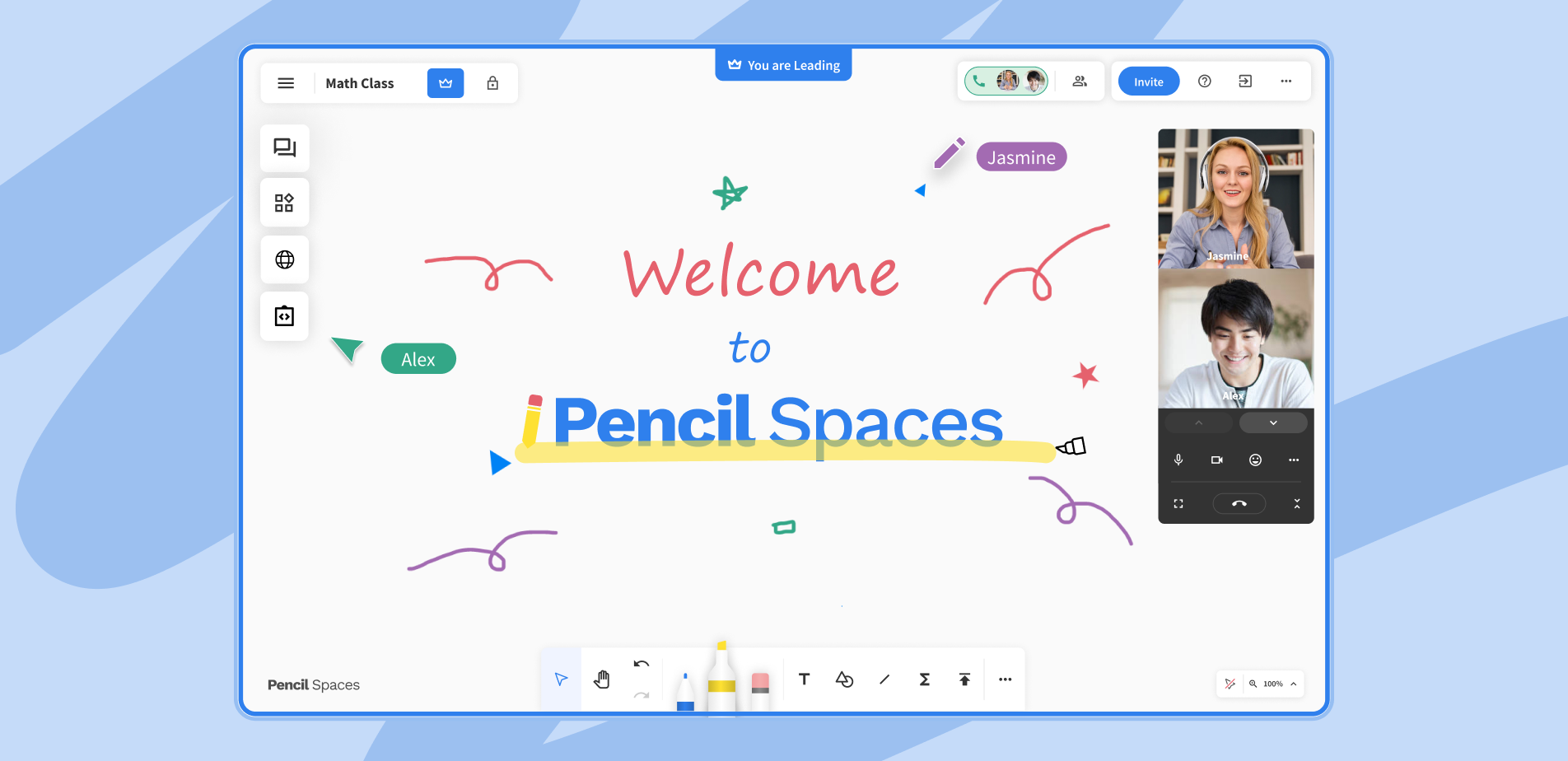 Getting started with the Pencil Spaces whiteboard