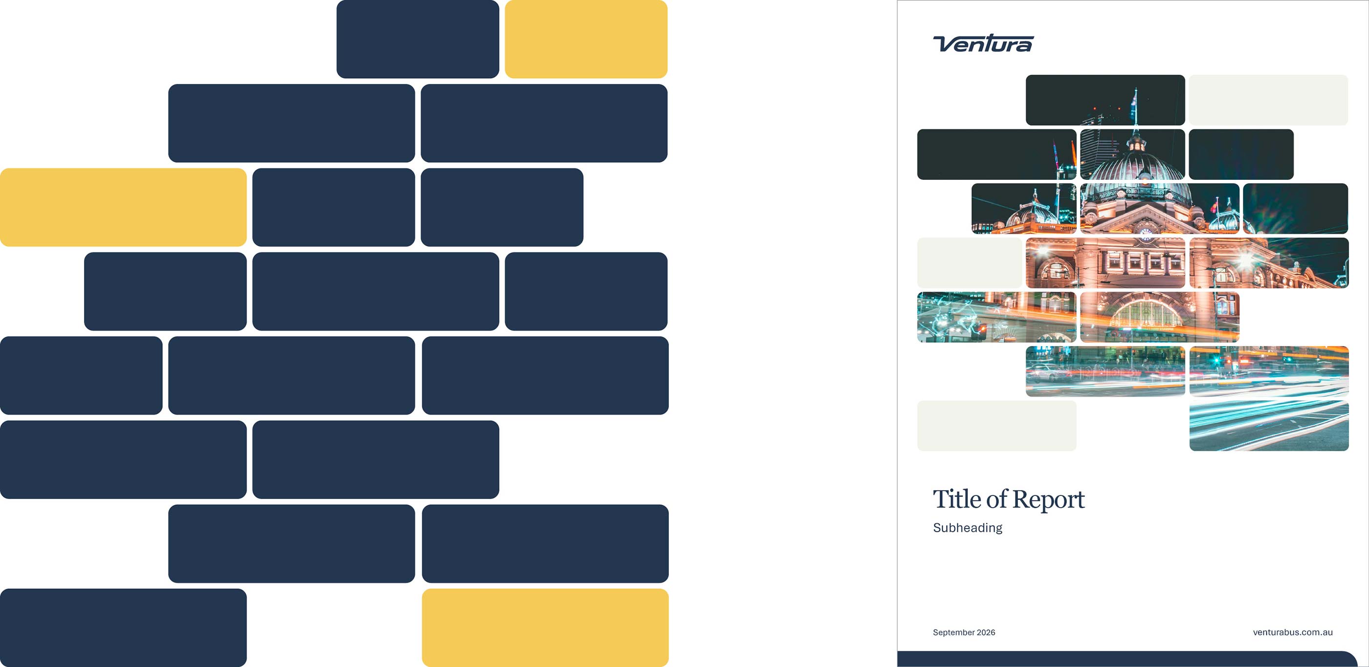 At the Bus Depot conceptual graphic which acts as a solid colour or with an image inside the graphic.