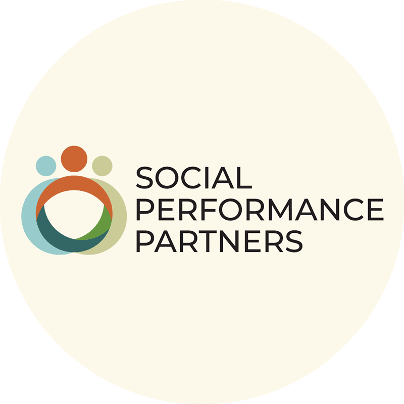 Social Performance Partners logo with icon on left, and text on right.