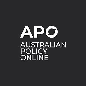 APO logo, white on black