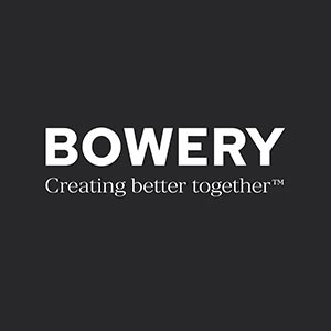 Bowery logo, white on black