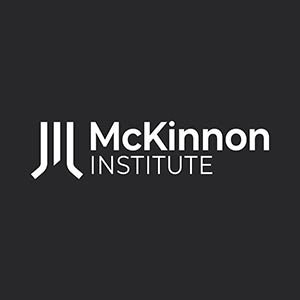 McKinnon Institute logo, white on black