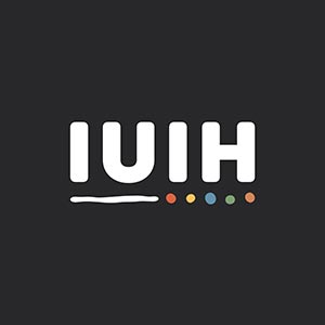 IUIH logo, white on black
