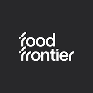 Food Frontier logo, white on black
