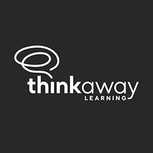 Thinkaway Learning logo, white on black