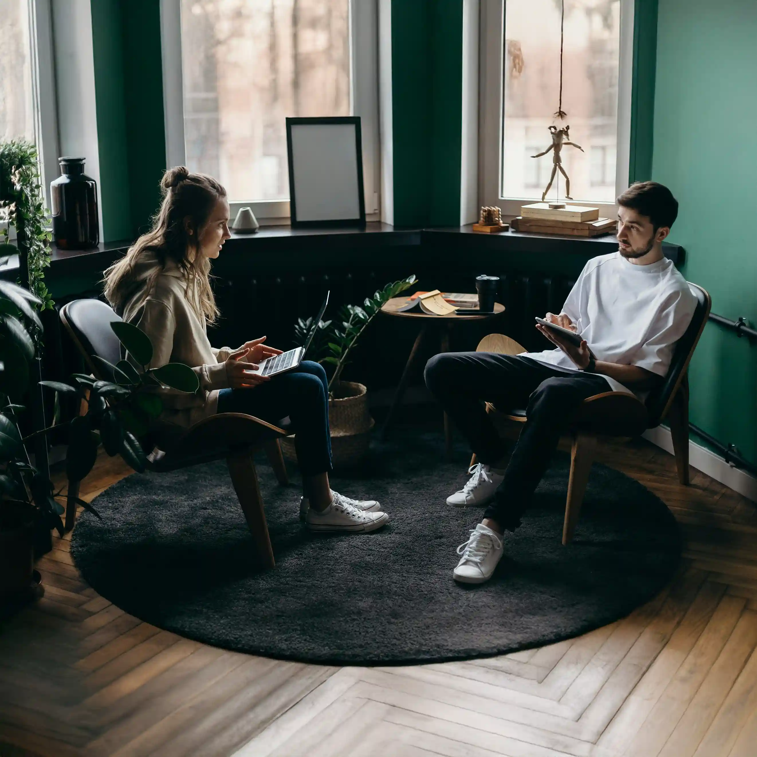 RednerThat Teammitglied bei der Arbeit am PC