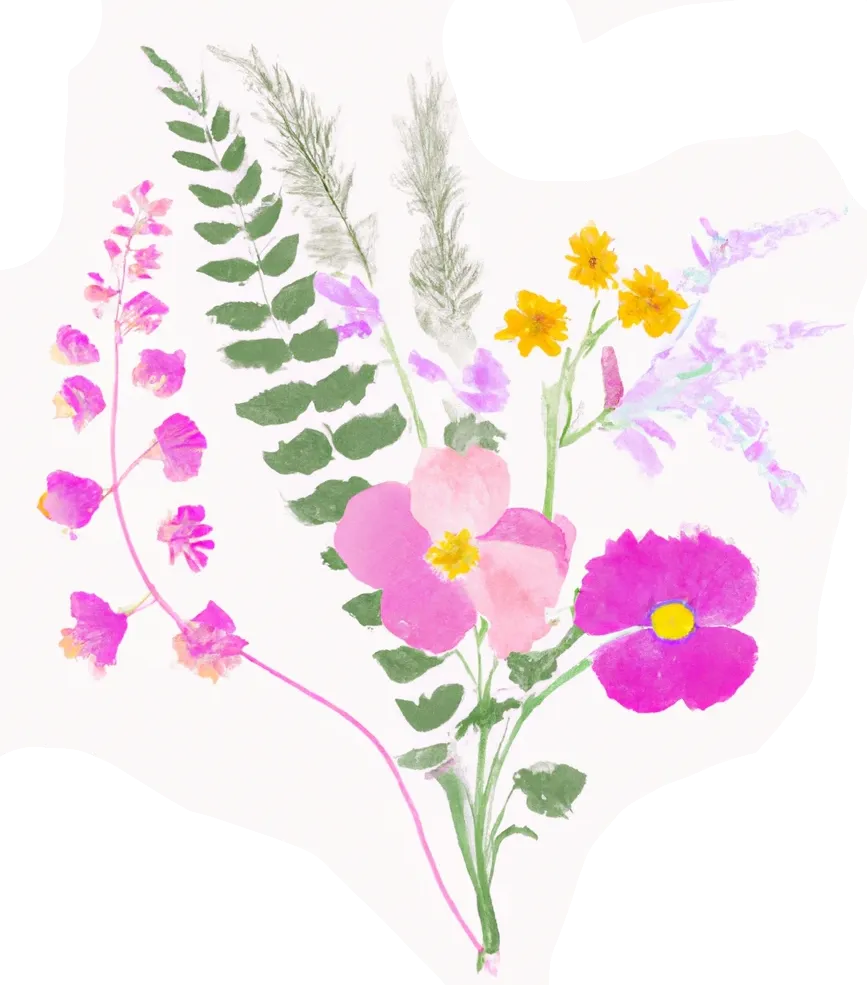 Illustration of a volunteer gardening at The Learning Garden