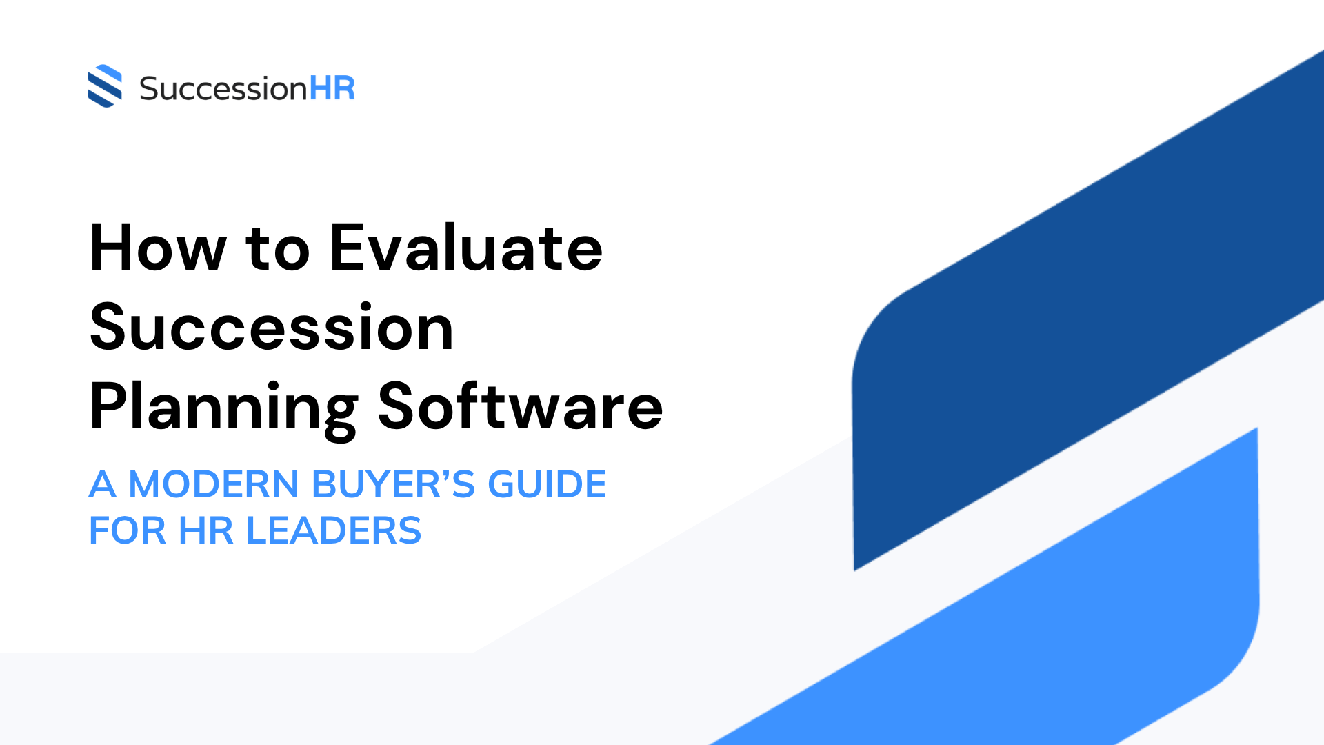 SuccessionHR cover titled How to Evaluate Succession Planning Software for HR leaders.