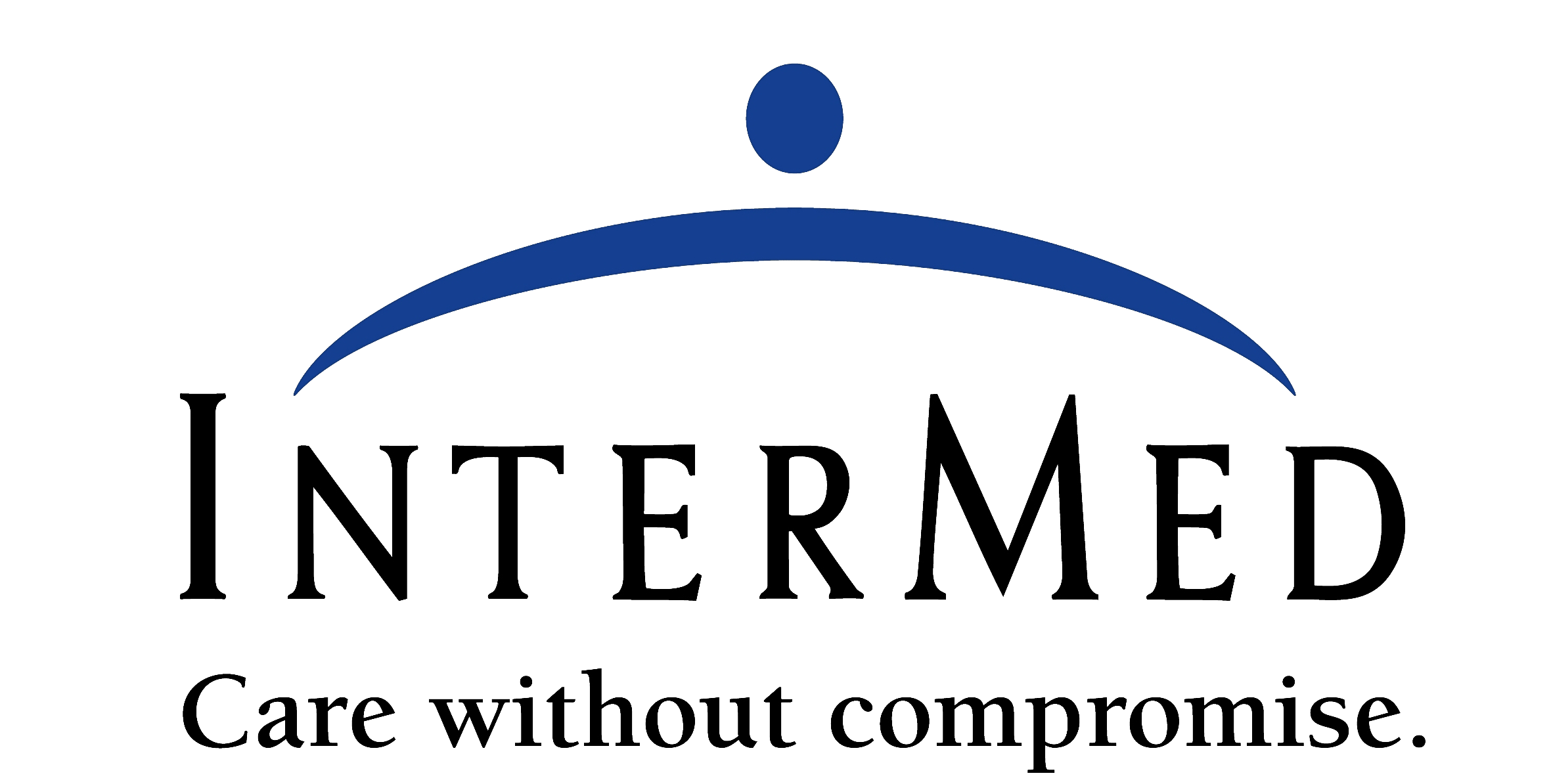 InterMed logo with a blue arc and dot above the text, and tagline Care without compromise.