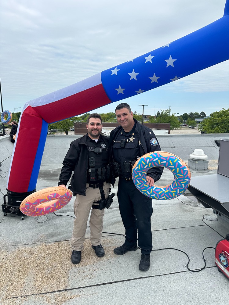 Dunkin' Cop on a Rooftop
