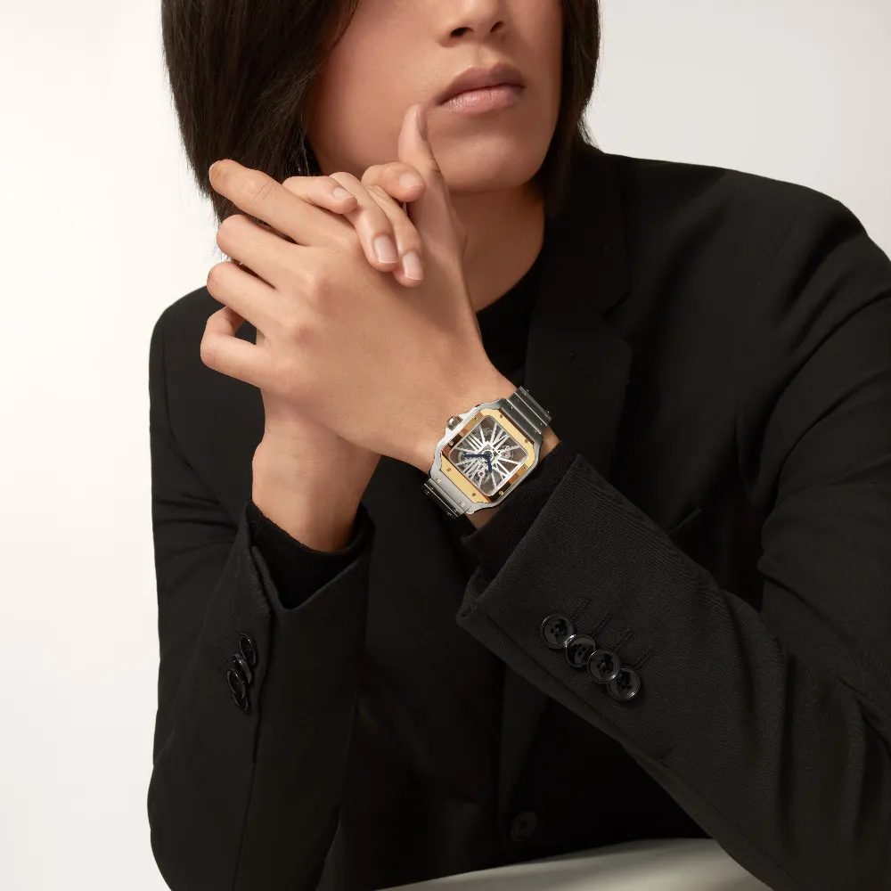 Cartier - Santos de Cartier skeleton watch | Petite Genève Petrovic