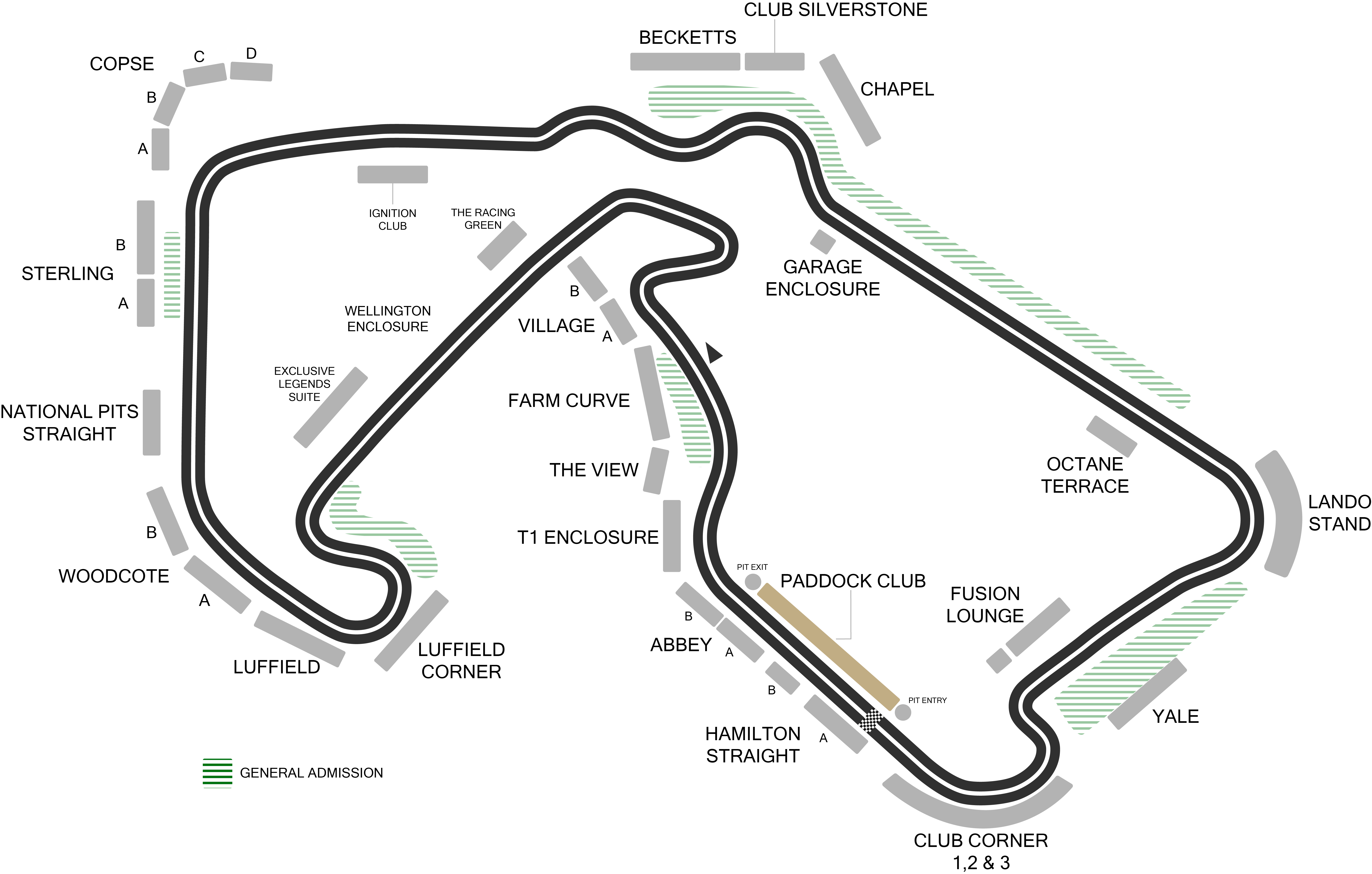 British Grand Prix track map - Fastway1