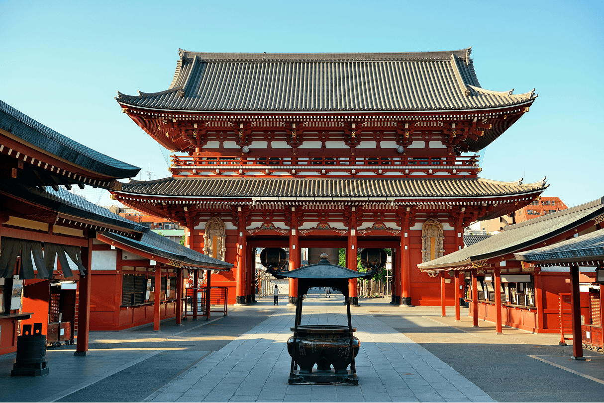 Traditional temple architecture in Tokyo