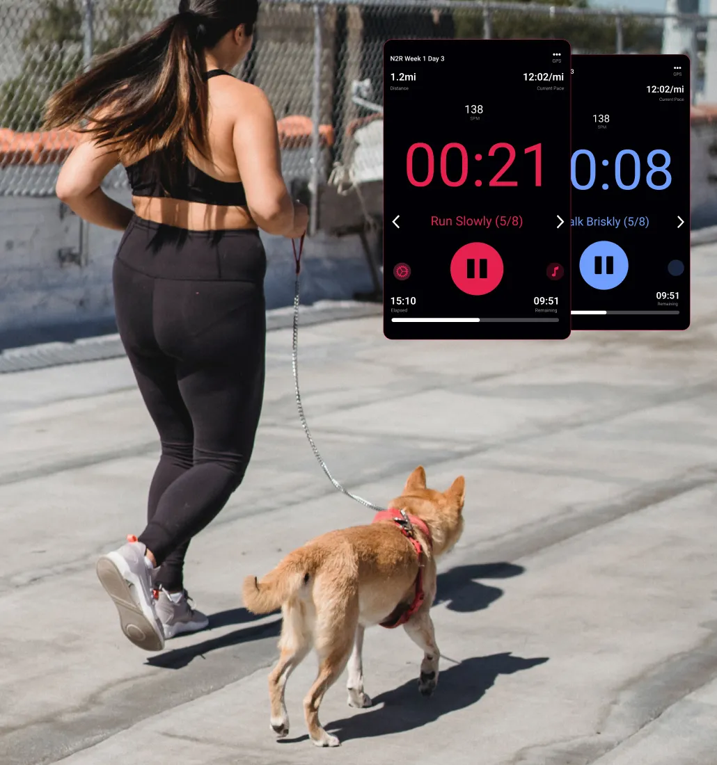 casual runner with do, and app ui