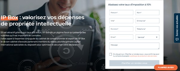 Capture d'écran du site Leyon