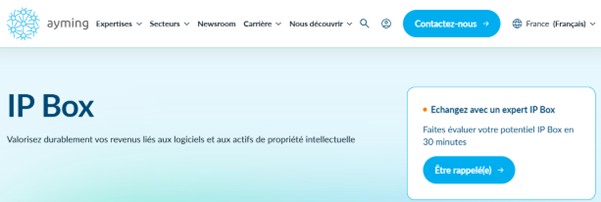 Capture d'écran du site Ayming
