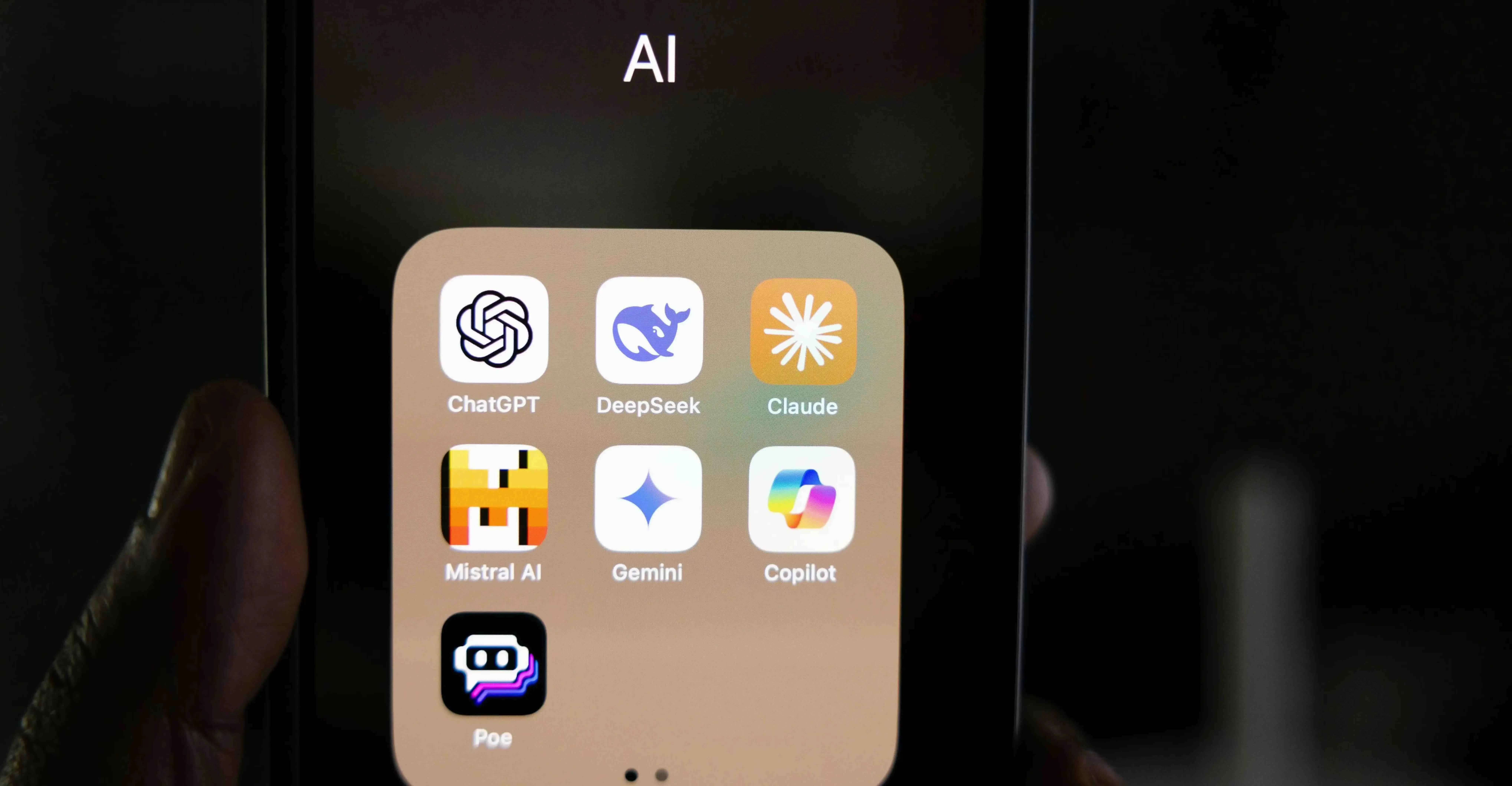 Image d'applications IA sur un téléphone
