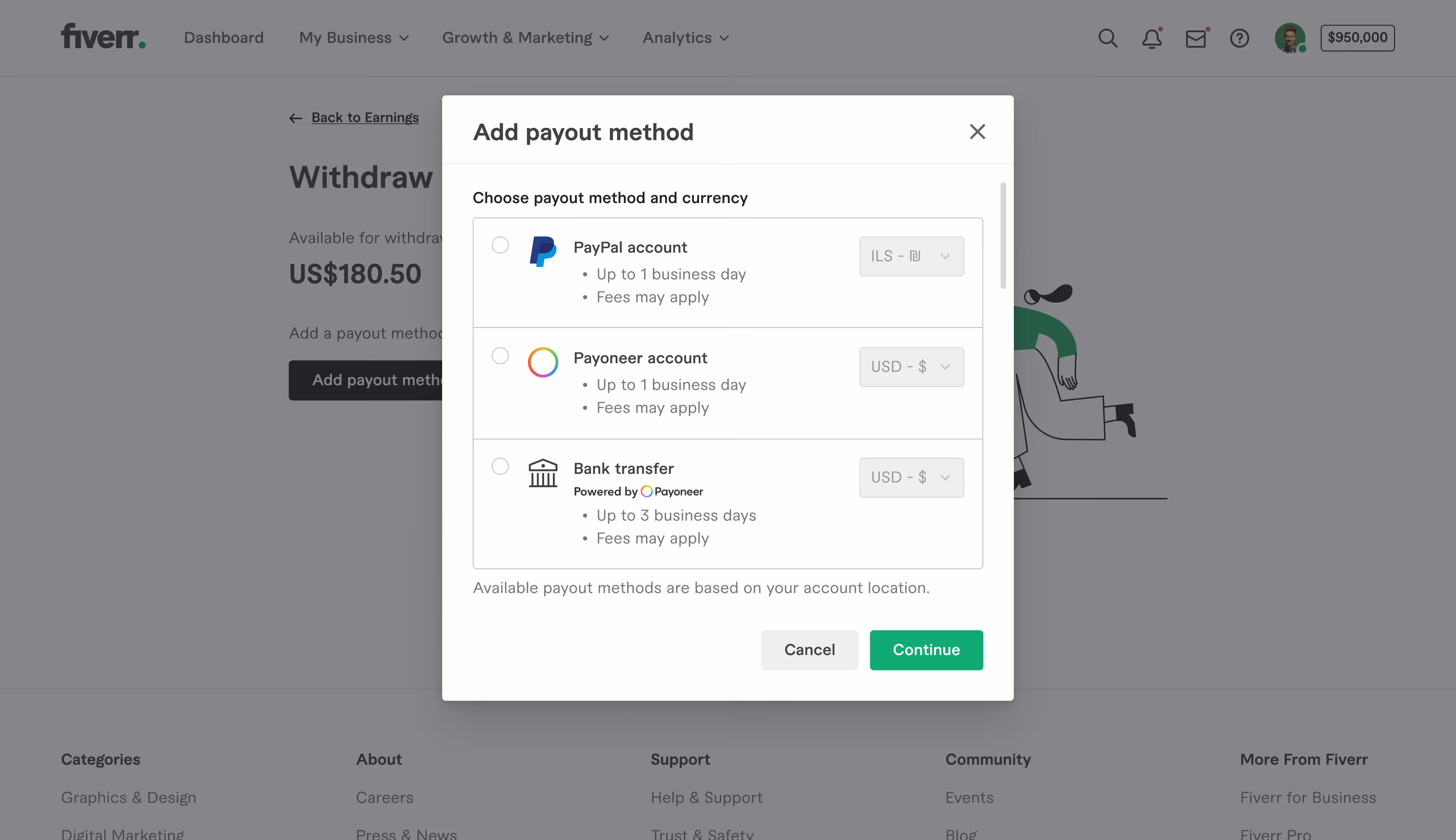add fiver payment method