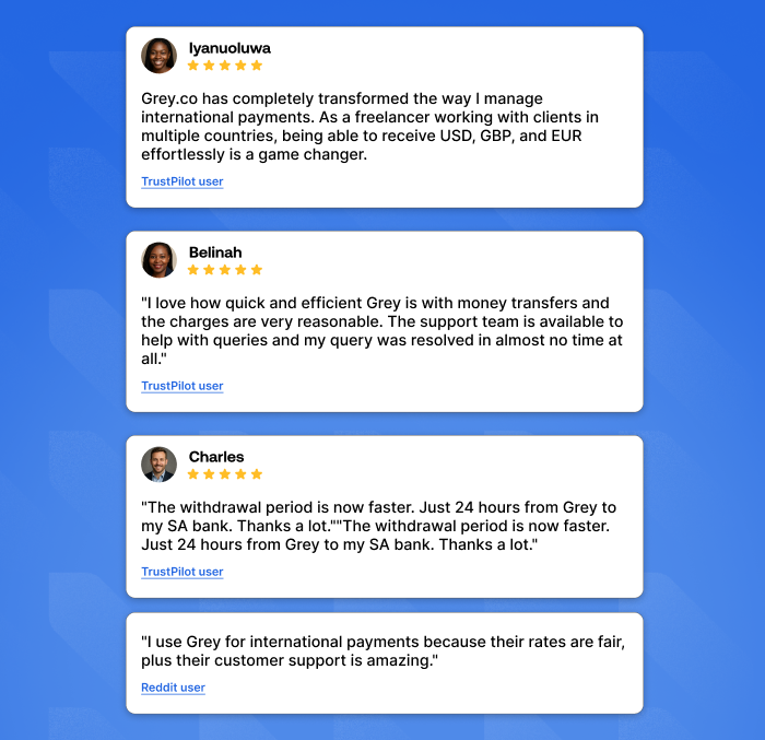 Grey finance testimonials