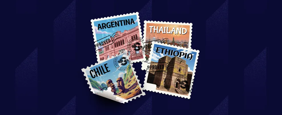 Grey now supports transfers to Argentina, Thailand, Ethiopia, and Chile