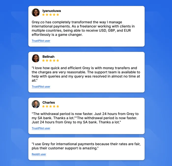 Grey finance testimonials
