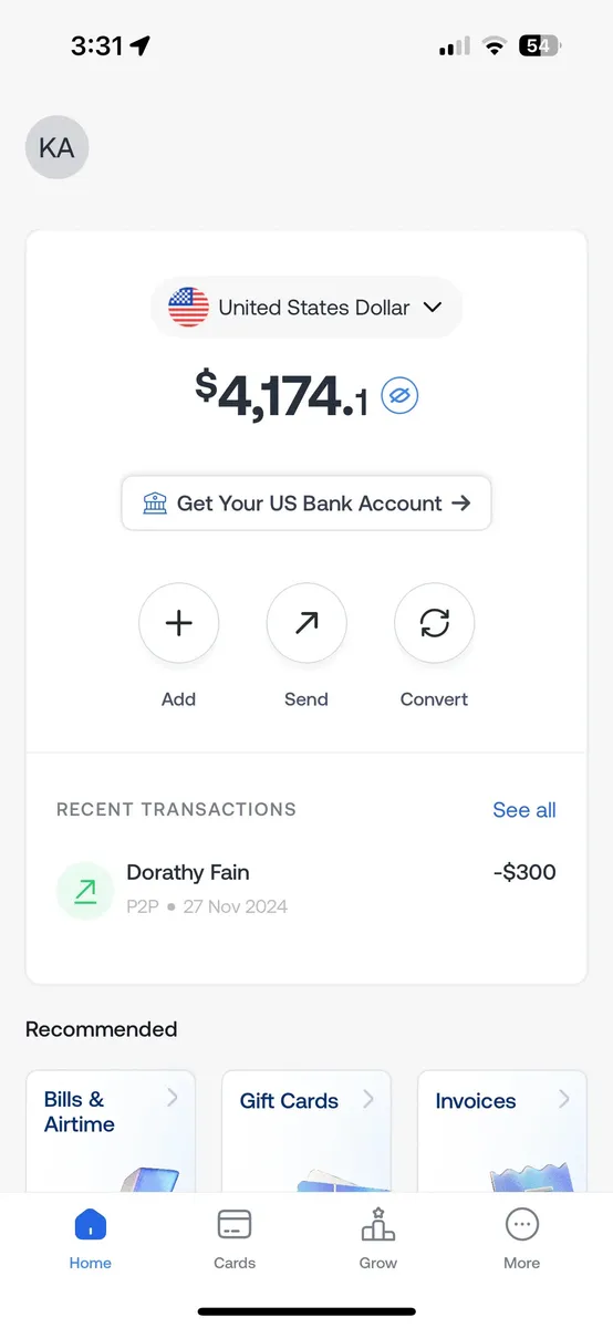 Sending US dollars from the US to Ghana with Grey