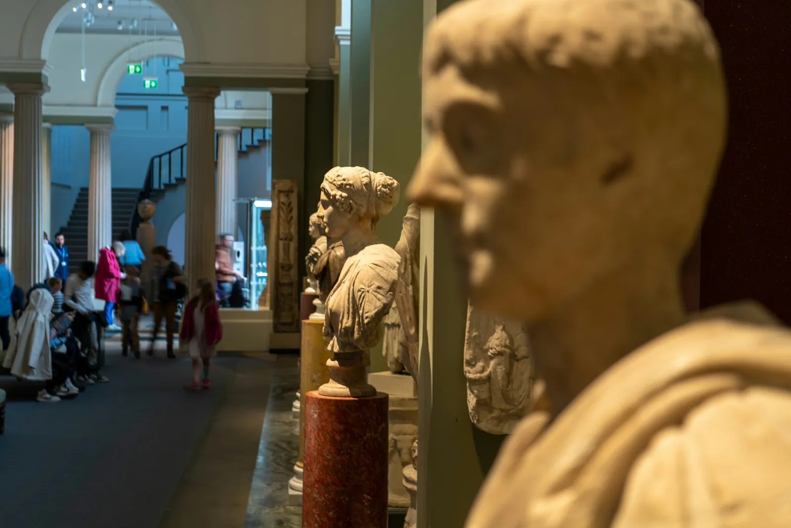 Oxford is one of the best cities for a summer vacation in the UK. Here is a picture of sculptures from the Ashmolean Musem