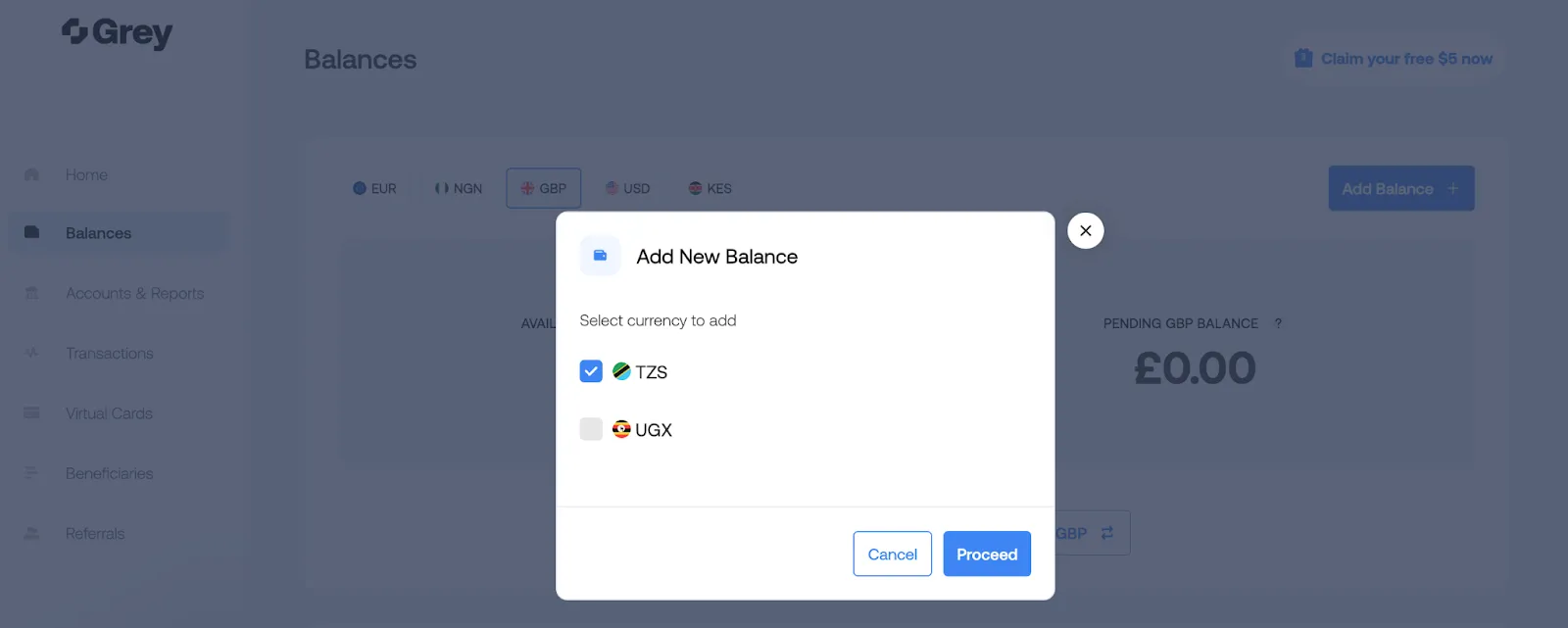 select-tsh-balance