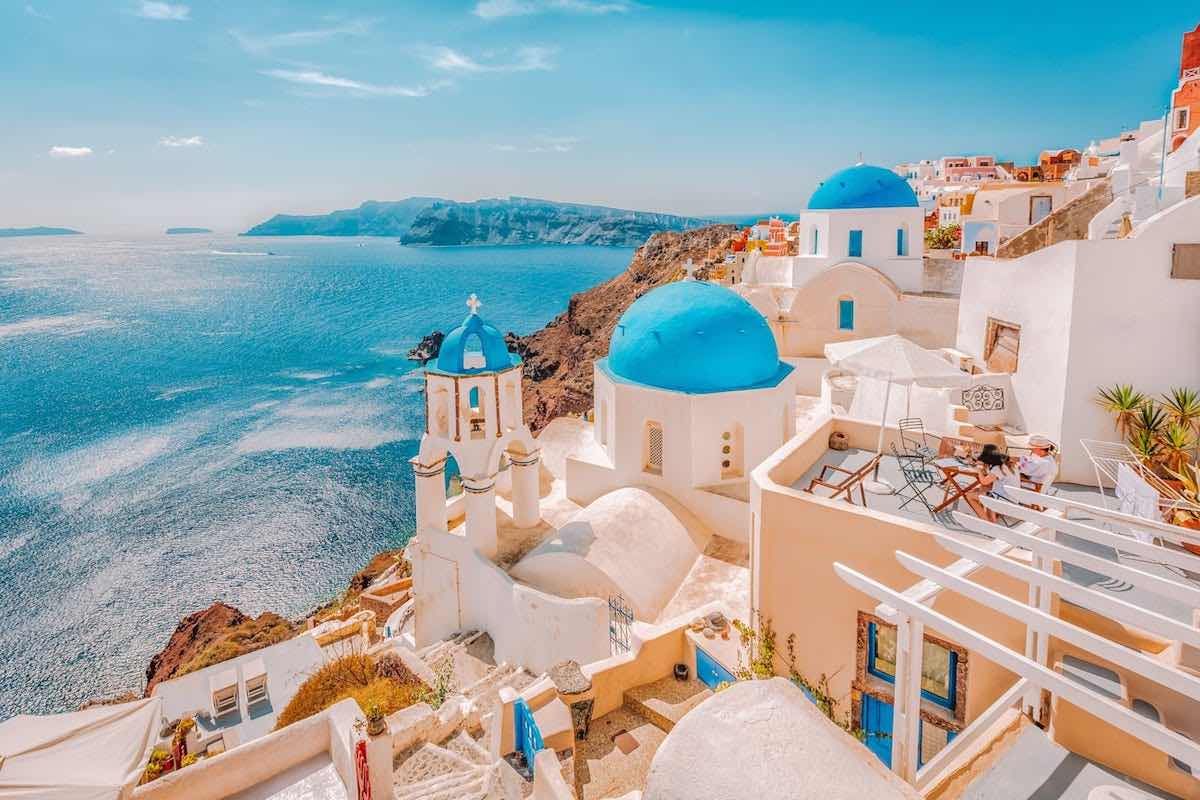 Overview image of a Greek island