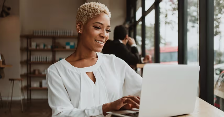 a person while using a laptop in public