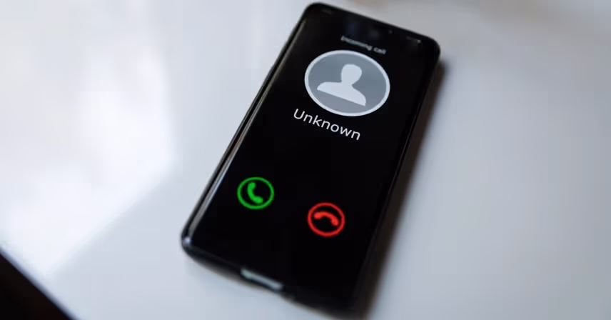a phone with a call on the screen