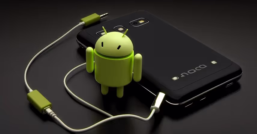 an image of a cell phone hooked up to a charger