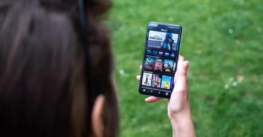 a person holding a cell phone