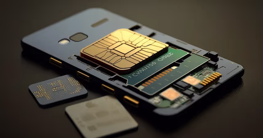 a cell phone and sim card