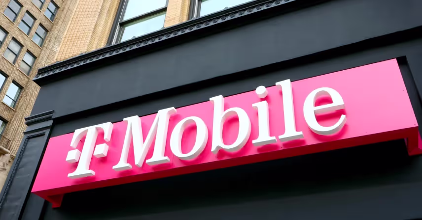 A T-Mobile store sign is prominently displayed on the exterior of a building