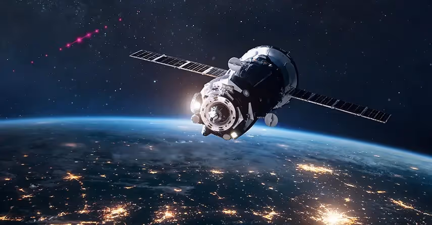 satellite in space over earth providing coverage