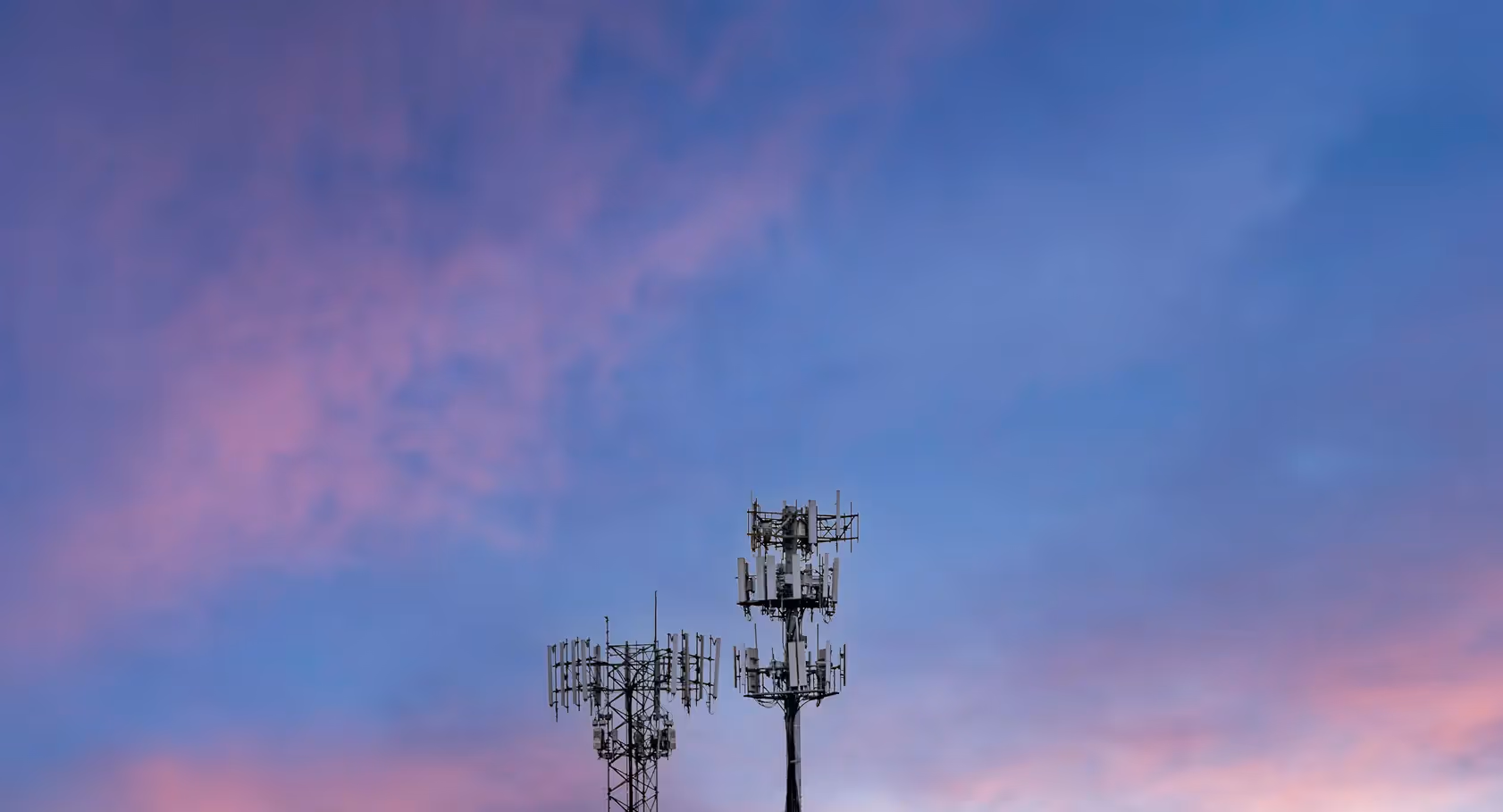 a cell tower in a field