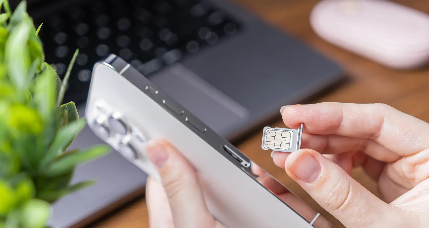 close up of a sim card