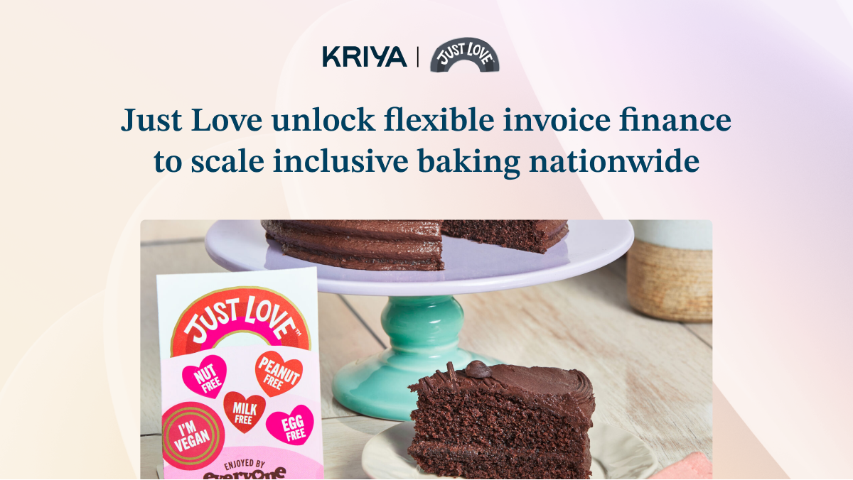 Just Love unlock flexible invoice finance to scale inclusive baking nationwide.