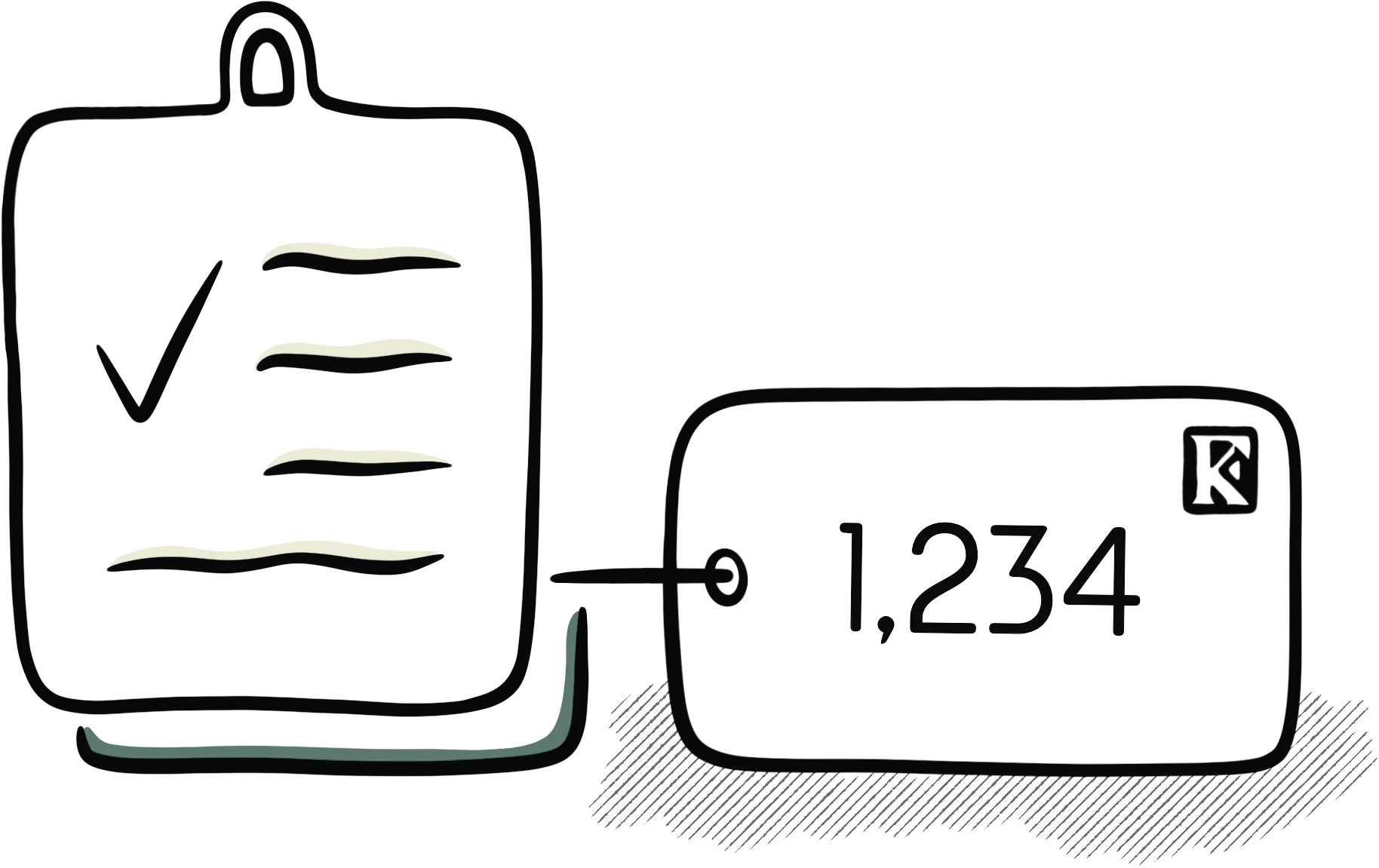 An illustration of an itemised price list